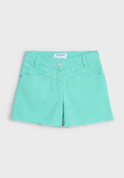 Mayoral pantaloni scurti din bumbac pentru copii culoarea turcoaz, neted, 3205 imagine