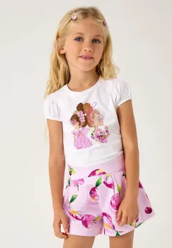 Mayoral pantaloni scurti din bumbac pentru copii culoarea violet, modelator, 3905 imagine