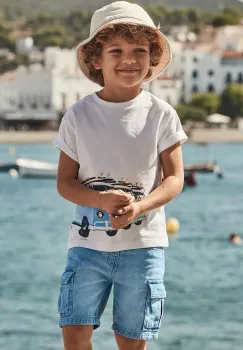 Mayoral pantaloni scurti din denim pentru copii cargo 3229 imagine