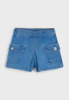 Mayoral pantaloni scurti din denim pentru copii cargo neted, 3207 imagine