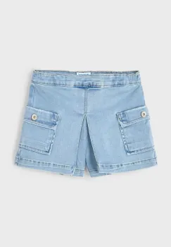 Mayoral pantaloni scurti din denim pentru copii cargo neted, 3207 imagine