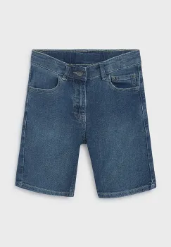 Mayoral pantaloni scurti din denim pentru copii culoarea albastru marin, 252 imagine
