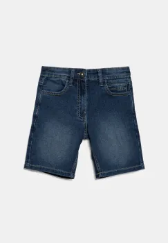 Mayoral pantaloni scurti din denim pentru copii soft denim culoarea albastru marin, 6203 imagine