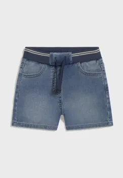 Mayoral pantaloni scurti din denim pentru copii soft denim jogger talie reglabila, 1248 imagine