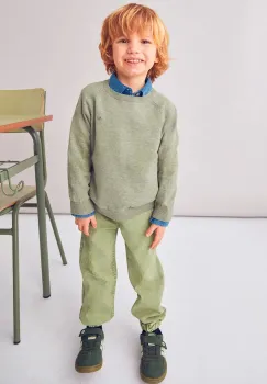 Mayoral pulover de bumbac pentru copii culoarea verde, 323 imagine