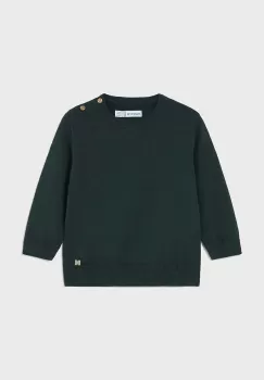 Mayoral pulover din bumbac pentru bebelusi culoarea verde, light, 309 imagine