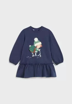 Mayoral rochie bebe culoarea albastru marin, mini, oversize imagine