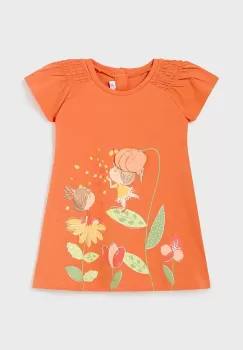 Mayoral rochie bebe culoarea portocaliu, mini, drept imagine