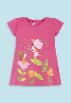 Mayoral rochie bebe culoarea roz, mini, drept imagine