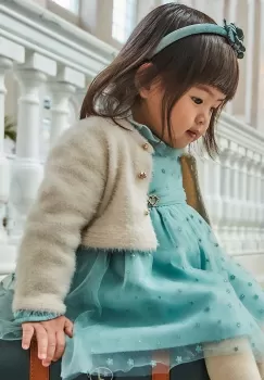 Mayoral rochie bebe culoarea turcoaz, mini, evazati, 2907 imagine