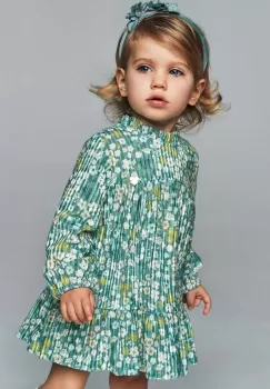 Mayoral rochie bebe culoarea turcoaz, mini, evazati, 2923 imagine