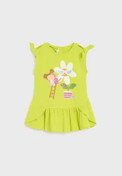 Mayoral rochie bebe culoarea verde, mini, drept imagine