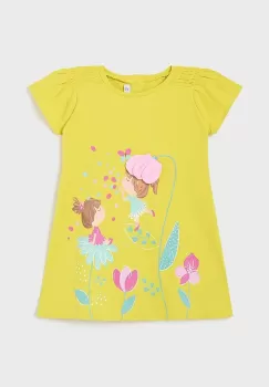 Mayoral rochie bebe culoarea verde, mini, drept imagine