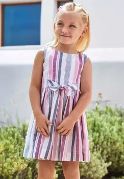 Mayoral rochie cu amestec de in pentru copii culoarea violet, mini, evazati imagine