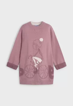 Mayoral rochie din amestec de lana pentru copii culoarea roz, mini, drept, 4926 imagine