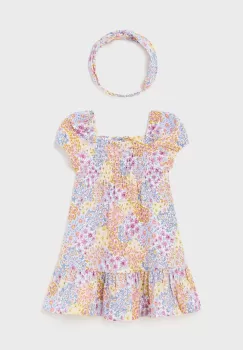 Mayoral rochie din bumbac pentru bebelusi culoarea roz, mini, evazati imagine