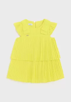 Mayoral rochie din bumbac pentru bebelusi culoarea verde, mini, evazati imagine