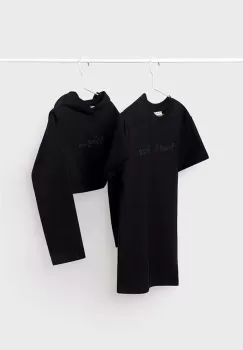 Mayoral rochie din bumbac pentru copii culoarea negru, mini, drept, 7986 imagine