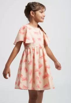 Mayoral rochie din bumbac pentru copii culoarea roz, mini, evazati imagine