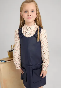 Mayoral rochie fete culoarea albastru marin, mini, drept, 4934 imagine