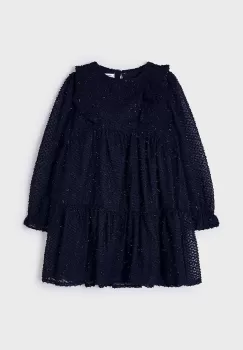 Mayoral rochie fete culoarea albastru marin, mini, oversize imagine