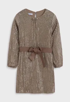 Mayoral rochie fete culoarea bej, mini, drept, 7980 imagine