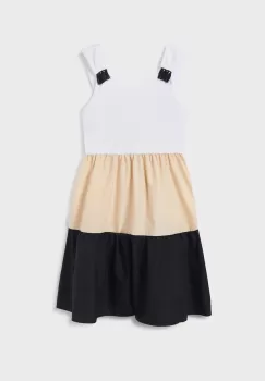 Mayoral rochie fete culoarea bej, mini, evazati imagine