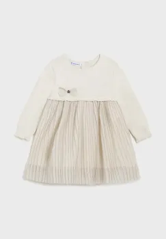 Mayoral rochie fete culoarea bej, mini, evazati, 2906 imagine