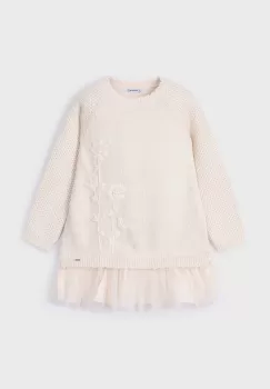 Mayoral rochie fete culoarea bej, mini, evazati, 4918 imagine