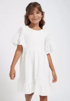 Mayoral rochie fete culoarea bej, mini, evazati imagine