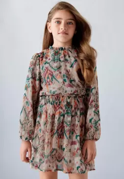 Mayoral rochie fete culoarea bej, mini, evazati, 7981 imagine