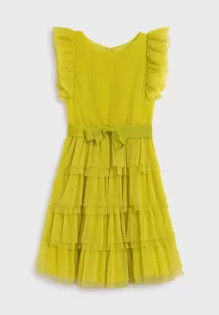 Mayoral rochie fete culoarea galben, mini, evazati imagine