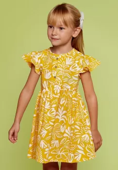 Mayoral rochie fete culoarea galben, mini, evazati imagine