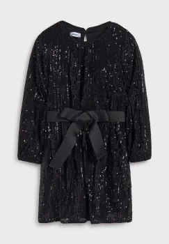 Mayoral rochie fete culoarea negru, mini, drept, 7980 imagine