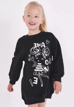 Mayoral rochie fete culoarea negru, mini, oversize imagine