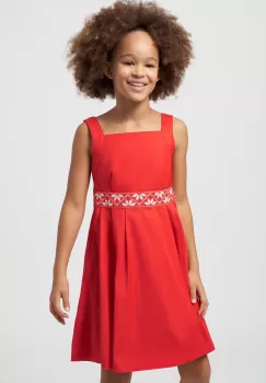 Mayoral rochie fete culoarea portocaliu, midi, evazati imagine