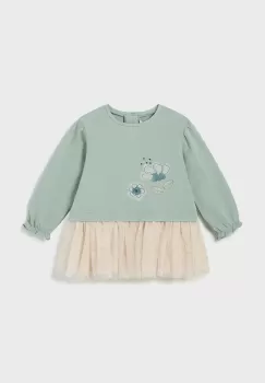 Mayoral rochie fete culoarea turcoaz, mini, evazati, 2919 imagine