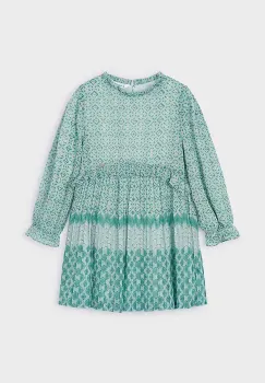 Mayoral rochie fete culoarea turcoaz, mini, evazati, 4913 imagine