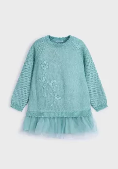 Mayoral rochie fete culoarea turcoaz, mini, evazati, 4918 imagine