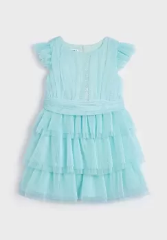 Mayoral rochie fete culoarea turcoaz, mini, evazati imagine