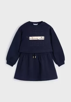 Mayoral rochie si bluza copii culoarea albastru marin, mini, drept, 4927 imagine