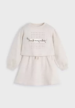 Mayoral rochie si bluza copii culoarea bej, mini, drept, 4927 imagine