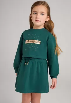 Mayoral rochie si bluza copii culoarea verde, mini, drept, 4927 imagine