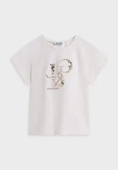 Mayoral tricou copii culoarea bej, 854 imagine