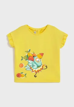 Mayoral tricou copii culoarea galben, 1048 imagine