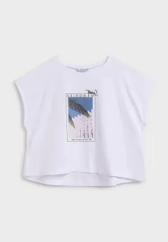 Mayoral tricou de bumbac pentru copii culoarea alb, 6026 imagine