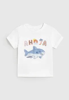 Mayoral tricou de bumbac pentru copii culoarea alb, cu imprimeu, 1066 imagine