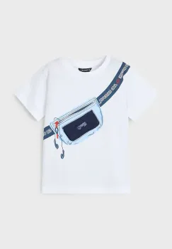 Mayoral tricou de bumbac pentru copii culoarea alb, cu imprimeu, 3036 imagine