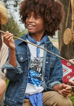 Mayoral tricou de bumbac pentru copii culoarea alb, cu imprimeu, 6006 imagine
