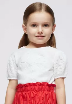 Mayoral tricou de bumbac pentru copii culoarea bej imagine